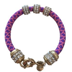J. CREW Women’s Pink/Purple Rhinestone Rope Bracelet